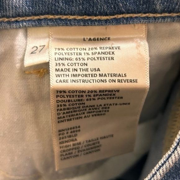 L'AGENCE Kendra High-Rise Crop Flare Jeans - Picture 10 of 13